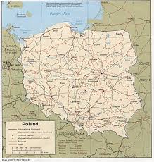Poland map and satellite image. General Map Of Poland