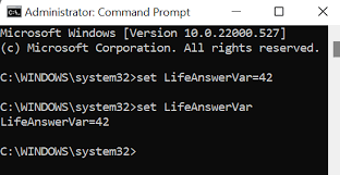 windows cmd environment variables
