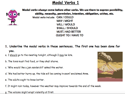 Modal verbs can be used to express lack of obligation too. Modal Verbs Teaching Resources