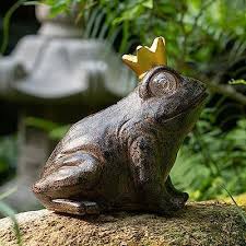 Rezpuao Garden Decor Statue Frog Prince