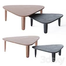 Kuyu Triangular Solid Wood Coffee Table