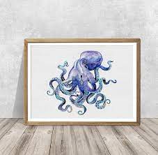 Bathroom Wall Art Octopus Wall Art