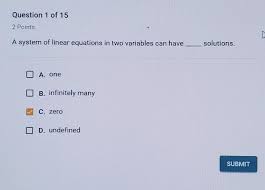 a system of linear equations in two