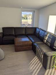 black leather sofa corner sofa living