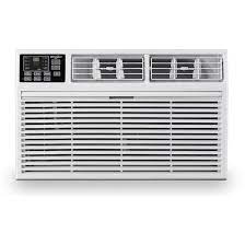 Heat pump, a type of system that functions as heater and air conditioner. Whirlpool 8 000 Btu 115v Through The Wall Air Conditioner With 4 200 Btu Supplemental Heating White What081 Haw Best Buy