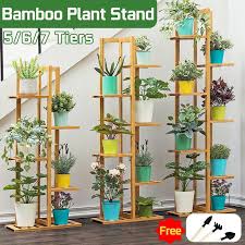 Bamboo Plant Stand Flower Holder