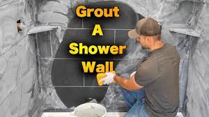 how to grout a shower wall easy step