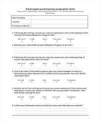 Course Evaluation Template Word Training Form Good Portrayal 1