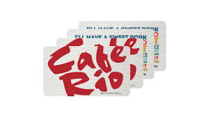 Gift cards may not be used for resale, advertising, marketing, sweepstakes or other promotional purposes without consent. Cafe Rio Mexican Grill Gift Cards