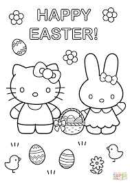 ⭐ free printable hello kitty coloring book. Hello Kitty With Easter Bunny Coloring Page From Hello Kitty Category Select From 29179 Hello Kitty Coloring Bunny Coloring Pages Hello Kitty Colouring Pages