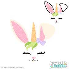 Free download cute bunny face svg cut file free svg cut files. Bunny Unicorn Face Free Svg File Free Svg Files