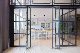 Black Steel Pivot Doors Geera Design