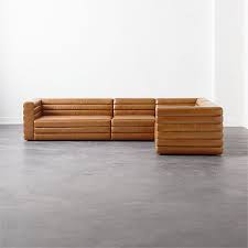 modern leather sectional sofas cb2