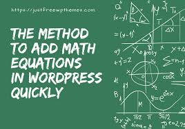 The Method To Add Math Equations In