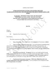 19 separation agreement letter free