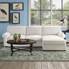 The 100% top grain leather upholstery is color consistent and has a smooth corrected grain finish, and a good degree of protection that makes it perfect family homes or contract and hospitality projects. Small Curved Sectional Sofa Birch Lane