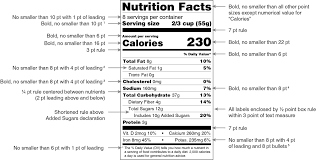 nutritional ysis and food label