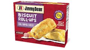 egg ham cheese biscuit roll ups