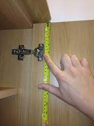 Measuring for kitchen pull out shelf installation. How To Measure Doors For Hinges Kdh