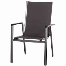 MWH Futosa Stackable Chair with Aluminium Frame Textile Fabric  Grey/Anthracite : Amazon.de: Garden