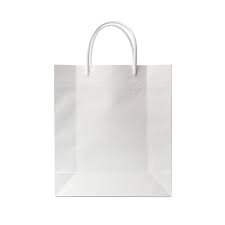 white paper ping bag isolated with