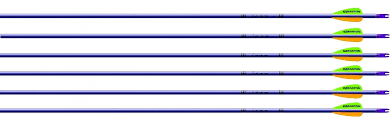 Easton Jazz Archery Arrows Xx75 Aluminium 1616 Spine Qty 6