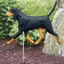 Tan Coonhound Dog Garden Stake