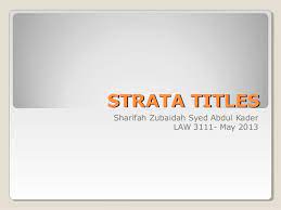 If not mistaken, a1450 made some amendment on it. Strata Titles