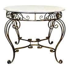 Vintage Rococo Marble And Wrought Iron