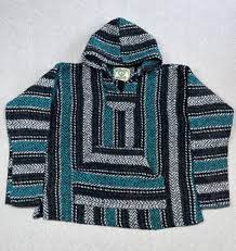 baja joe striped mexican hoo sweater