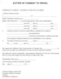 travel consent letter templates in pdf