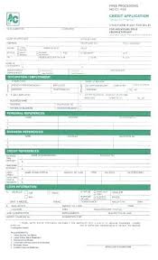 Credit Account Application Form Template Gulflifa Co