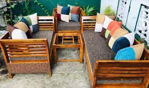 brand new teak wooden sofa set moratuwa