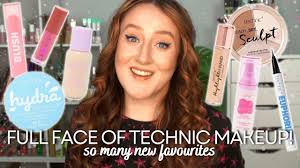 full face of technic makeup try on