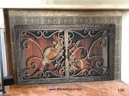 Hand Forged Iron Fireplace Doors Fd130