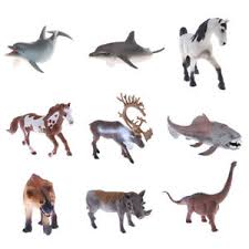 Details About Simulation Plastic Reindeer Dolphin Horse Hyena Animal Model Figure Kids Toy