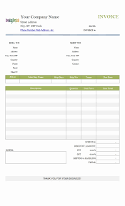 Invoice Template For Word 2003