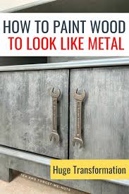 How To Paint Wood To Look Like Metal On