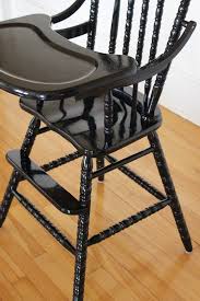 Repainting A High Chair Black The