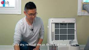 lg portable acs cleaning the filters