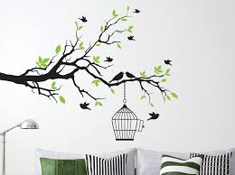 Tree Branch With Bird Cage Wall Sticker