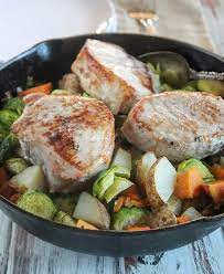 oven baked pork chops with vegetables