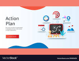 Action Plan Concept In 3d Style Royalty