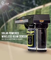 solar photoelectric beam sensor for