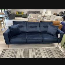contemporary macleary navy sofa by