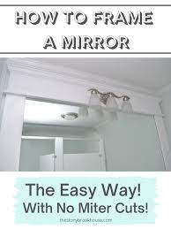 how to frame a bathroom mirror with no
