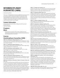 Interdisciplinary Humanities (HMN)