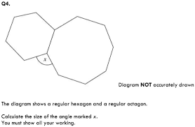 diagram shows regular hexagon