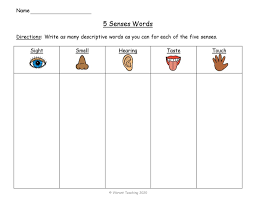 descriptive writing using the 5 senses