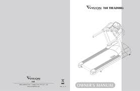 Vision Treadmill Console Owner S Manual Manualzz Com
